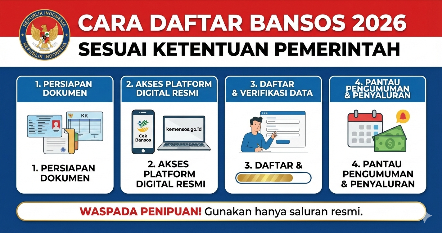 Cara Daftar Bansos 2026 Sesuai Ketentuan Pemerintah