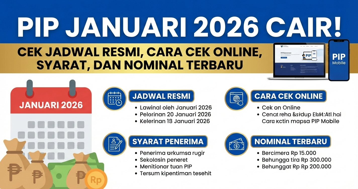 PIP Januari 2026 Cair! Cek Jadwal Resmi, Cara Cek Online, Syarat, dan Nominal Terbaru