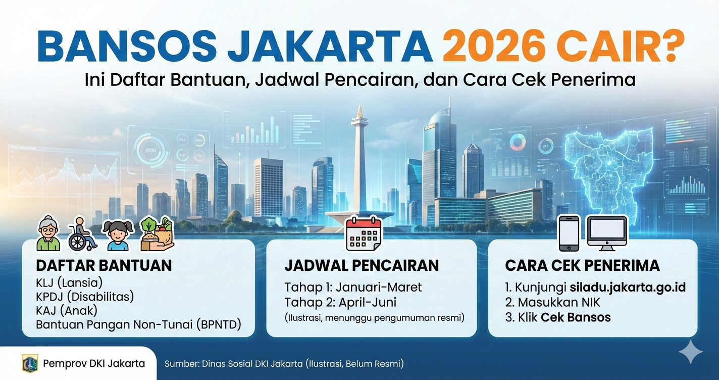 Bansos Jakarta 2026 Cair? Ini Daftar Bantuan, Jadwal Pencairan, dan Cara Cek Penerima