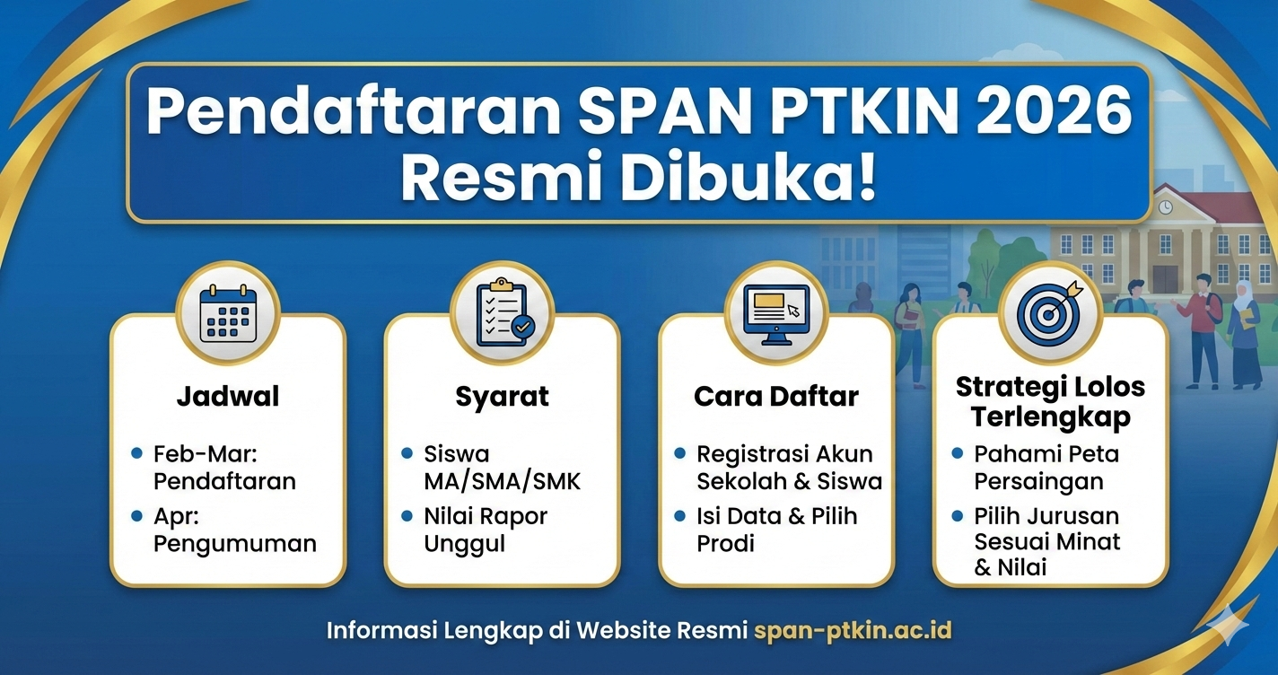 Pendaftaran SPAN PTKIN 2026 Resmi Dibuka! Jadwal, Syarat, Cara Daftar & Strategi Lolos Terlengkap