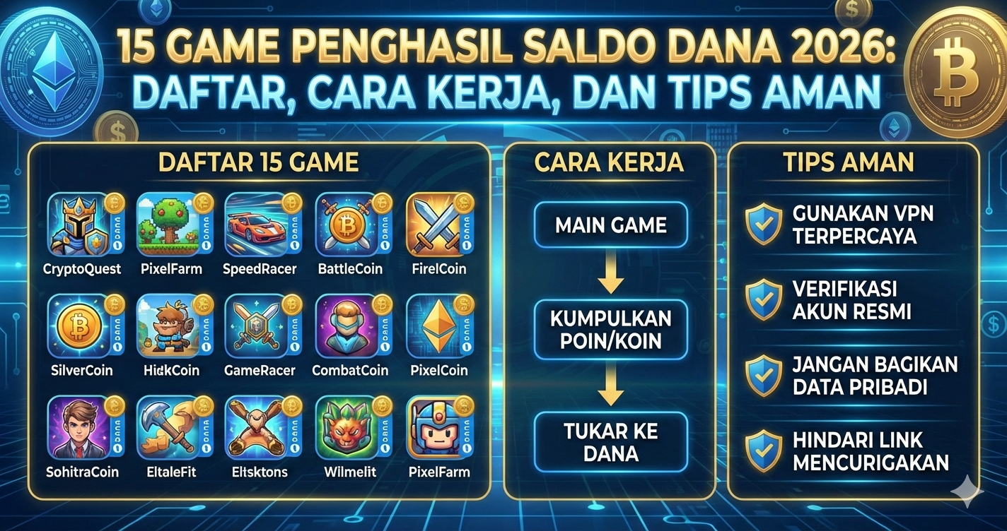15 Game Penghasil Saldo Dana 2026: Daftar, Cara Kerja, dan Tips Aman