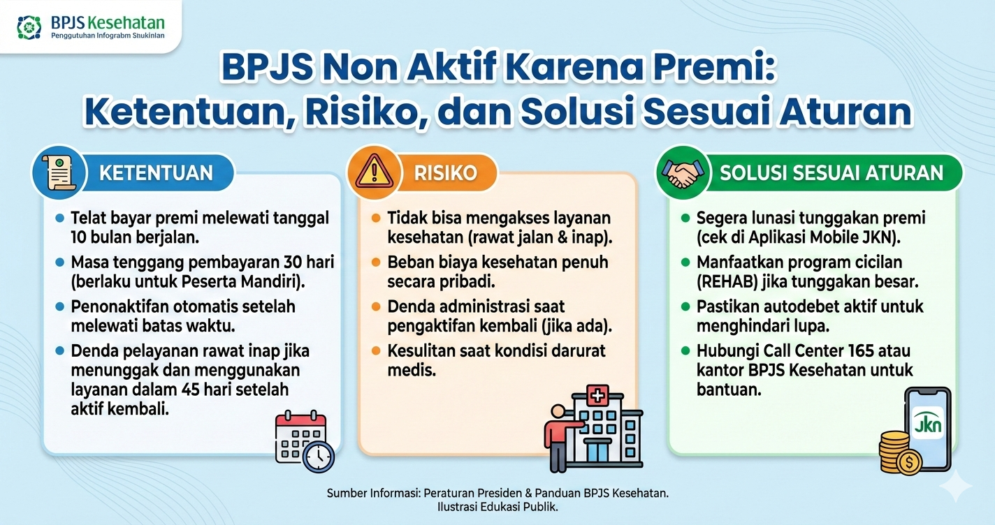 BPJS Non Aktif Karena Premi: Ketentuan, Risiko, dan Solusi Sesuai Aturan