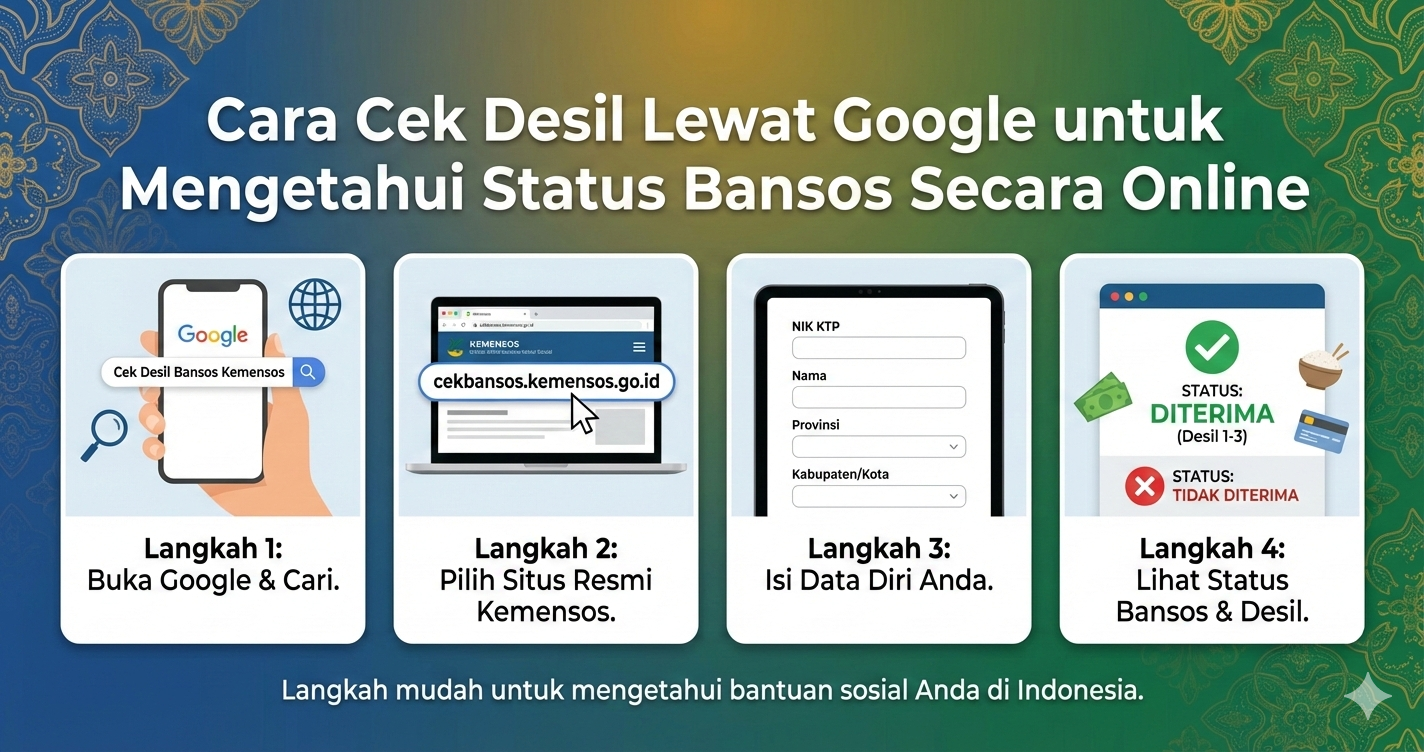 Cara Cek Desil Lewat Google untuk Mengetahui Status Bansos Secara Online