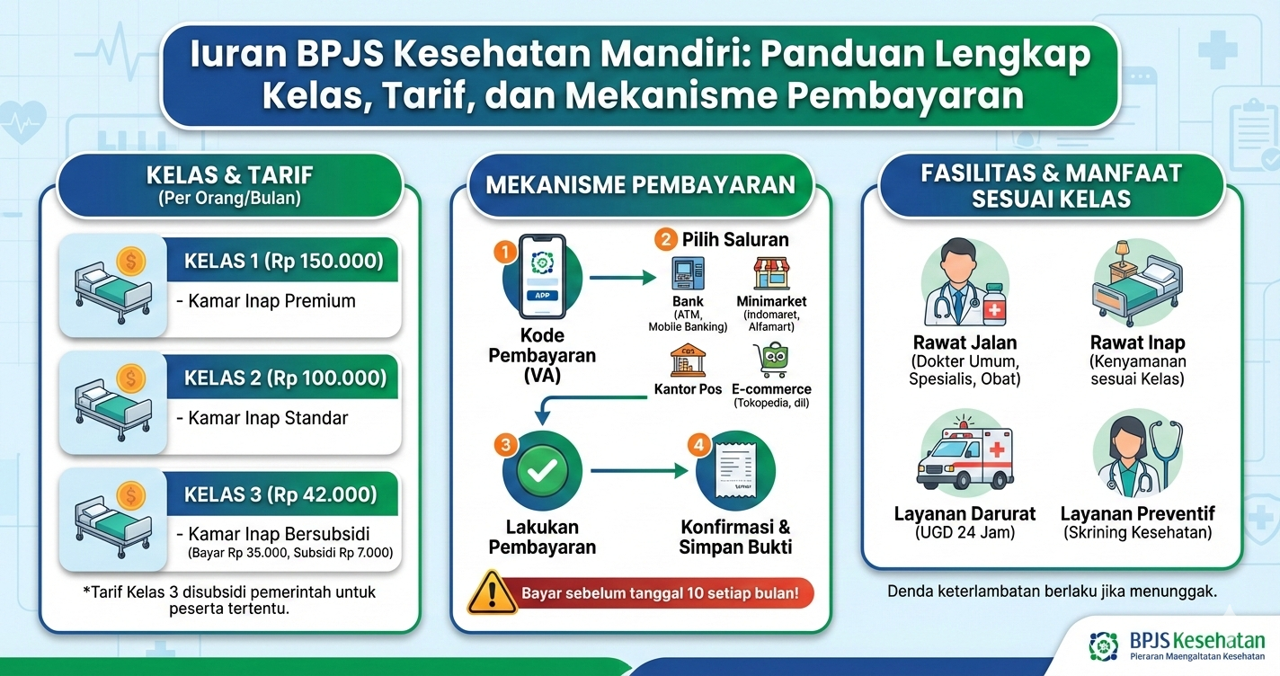 Iuran BPJS Kesehatan Mandiri: Panduan Lengkap Kelas, Tarif, dan Mekanisme Pembayaran