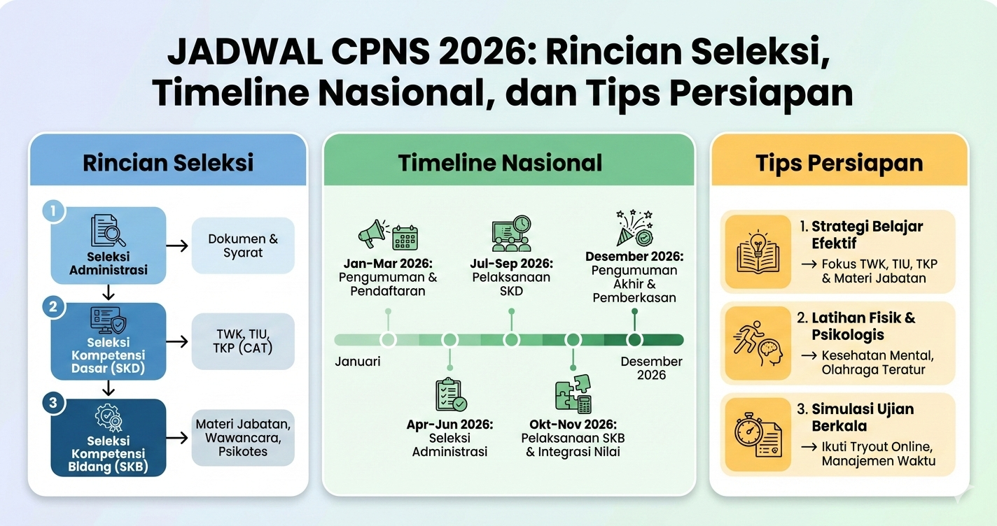 Jadwal CPNS 2026: Rincian Seleksi, Timeline Nasional, dan Tips Persiapan