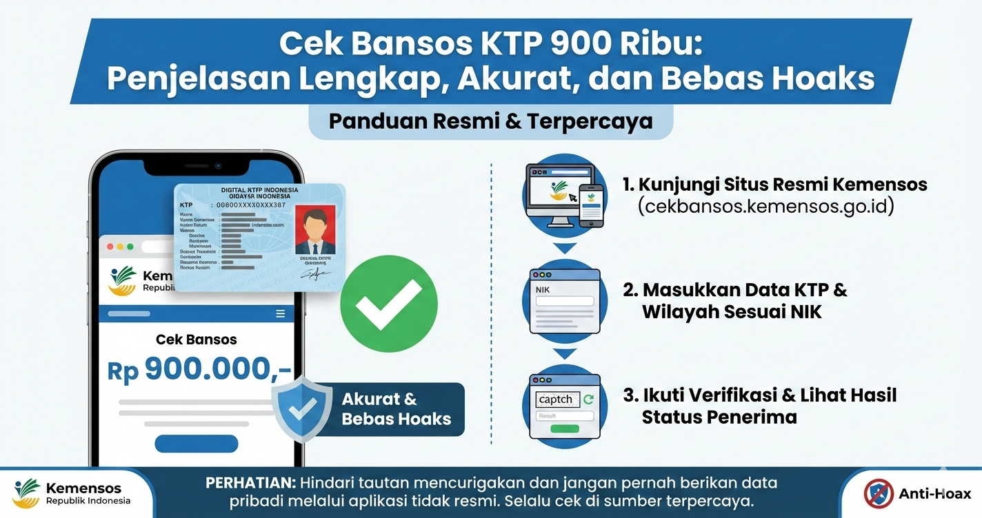 Cek Bansos KTP 900 Ribu: Penjelasan Lengkap, Akurat, dan Bebas Hoaks