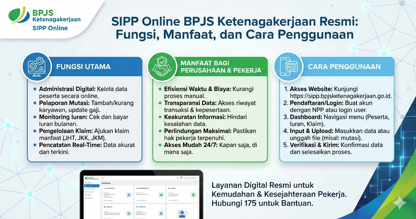 SIPP Online BPJS Ketenagakerjaan Resmi: Fungsi, Manfaat, dan Cara Penggunaan