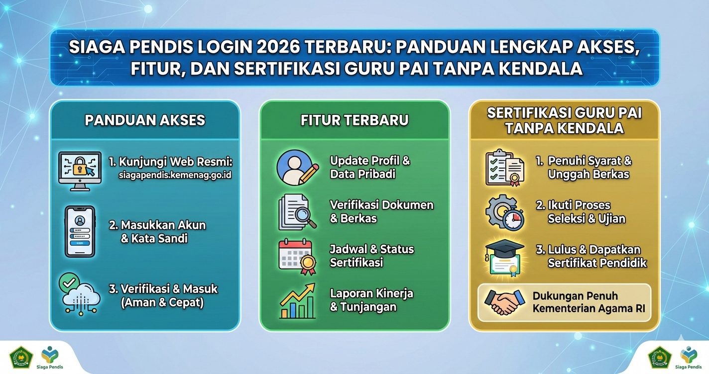 Siaga Pendis Login 2026 Terbaru: Panduan Lengkap Akses, Fitur, dan Sertifikasi Guru PAI Tanpa Kendala