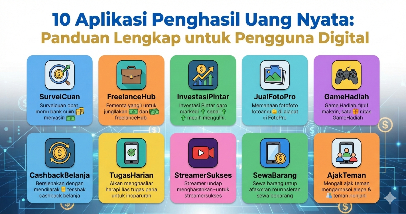 10 Aplikasi Penghasil Uang Nyata: Panduan Lengkap untuk Pengguna Digital