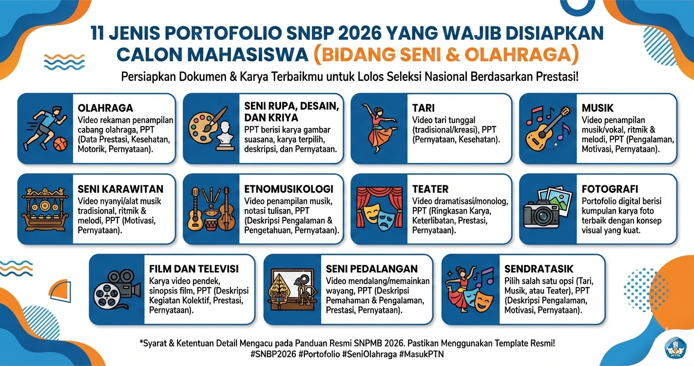 11 Jenis Portofolio SNBP 2026 yang Wajib Disiapkan Calon Mahasiswa