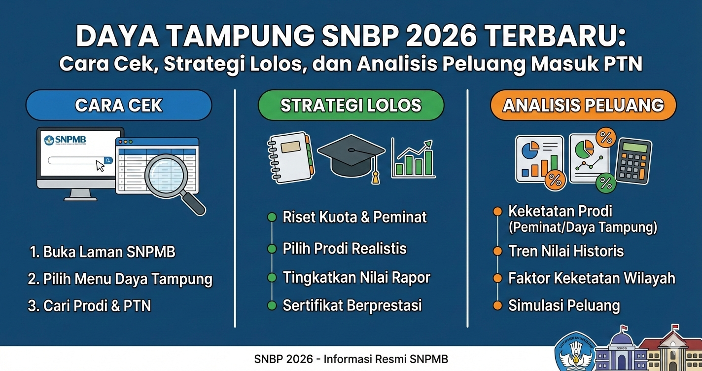 Daya Tampung SNBP 2026 Terbaru: Cara Cek, Strategi Lolos, dan Analisis Peluang Masuk PTN