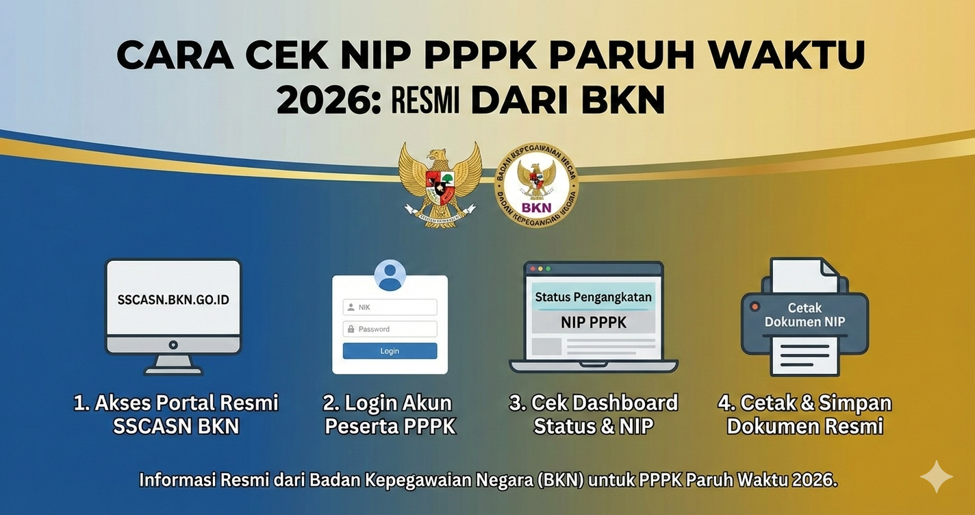 Cara Cek NIP PPPK Paruh Waktu 2026: Resmi dari BKN