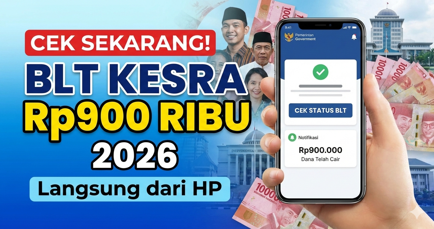 Cara Cek BLT Kesra Rp900 Ribu Tahun 2026 Secara Online Lewat HP